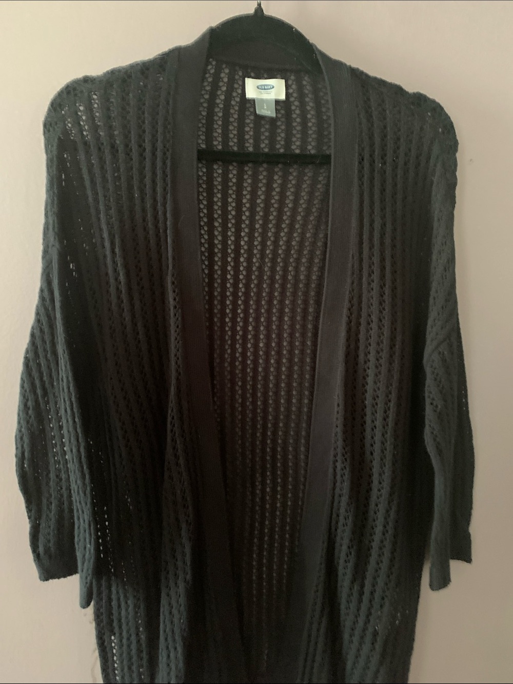 Old Navy Open-Front Black Knit Cardigan Sz S